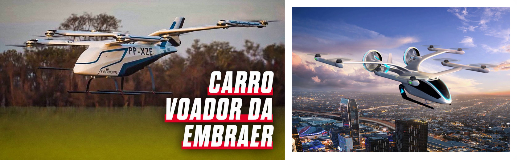 Embraer revela táxi voador desenvolvido no Brasil