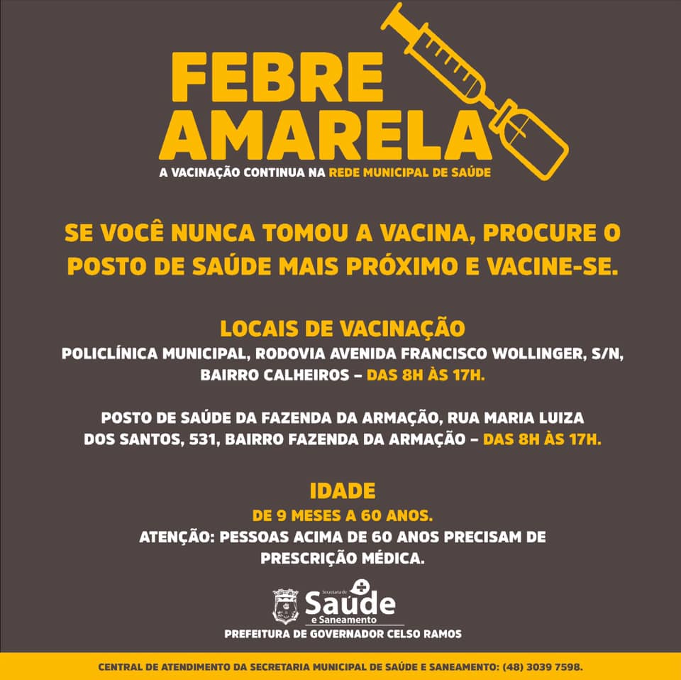 VACINAÇÃO CONTINUA NA REDE MUNICIPAL DE SAÚDE