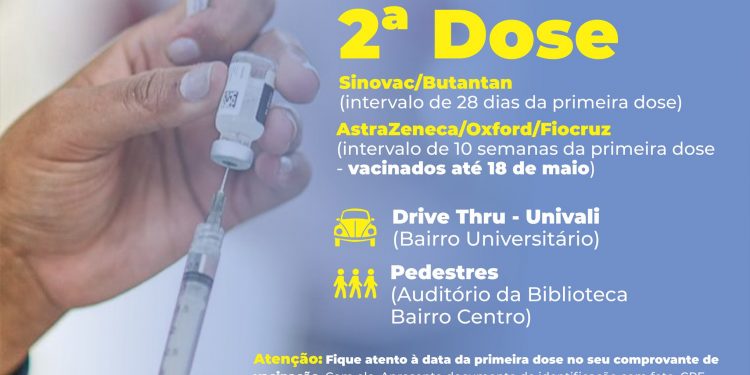 Segunda dose AstraZeneca-Oxford/Fiocruz e Coronavac-Sinovac/Butantan | Terça-feira, 27 de julho