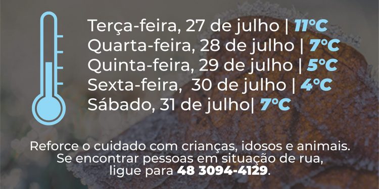 Alerta de frio