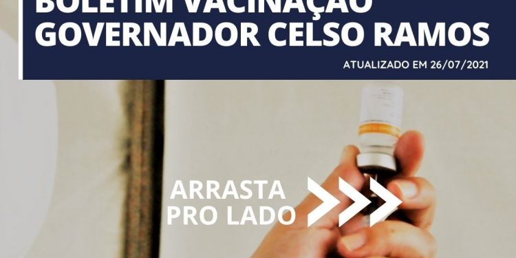 Boletim vacinação Covid-19 Governador Celso Ramos