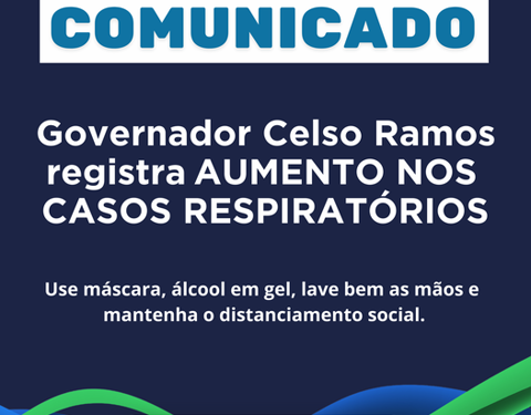 Governador Celso Ramos registrou forte crescimento nos números de atendimentos de casos respiratórios e nos números de casos positivados para a Covid-19
