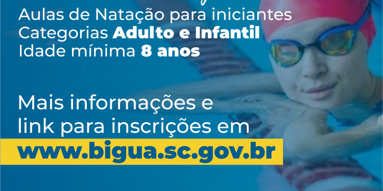 Prefeitura de Biguaçu abre 60 novas vagas para aulas gratuitas de natação
