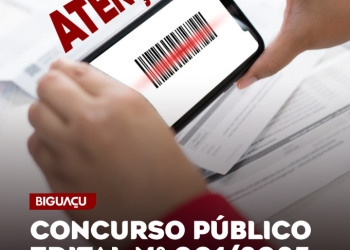 Concurso público: Prefeitura de Biguaçu orienta sobre a forma correta de pagamento da taxa de inscrição