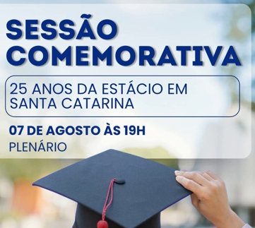 Câmara Municipal de São José celebra 25 anos da Estácio em Santa Catarina